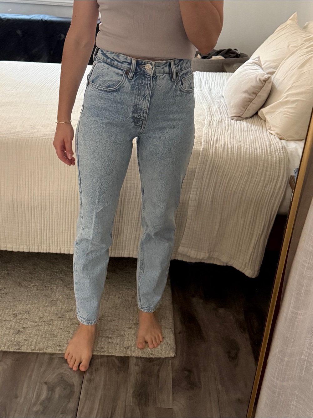 Zara Light Blue Cigarette Women's Jeans Size 4
